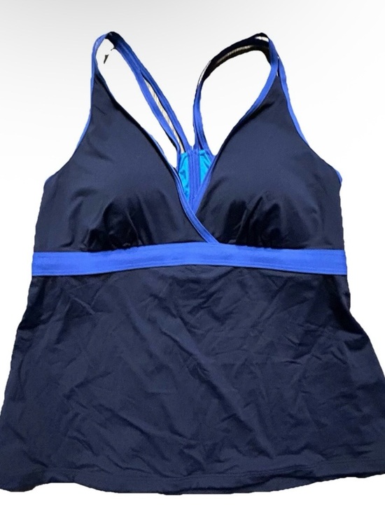 L.L. Bean Other - Women’s LL Bean Navy Blue Tankini Top Size 14 Swim Beach Pool